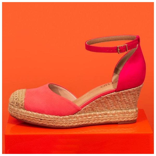 Sandália Anabela Beira Rio Pink