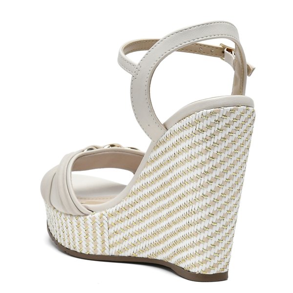 SANDALIA ANABELA VIA MARTE 23-11304 OFF WHITE