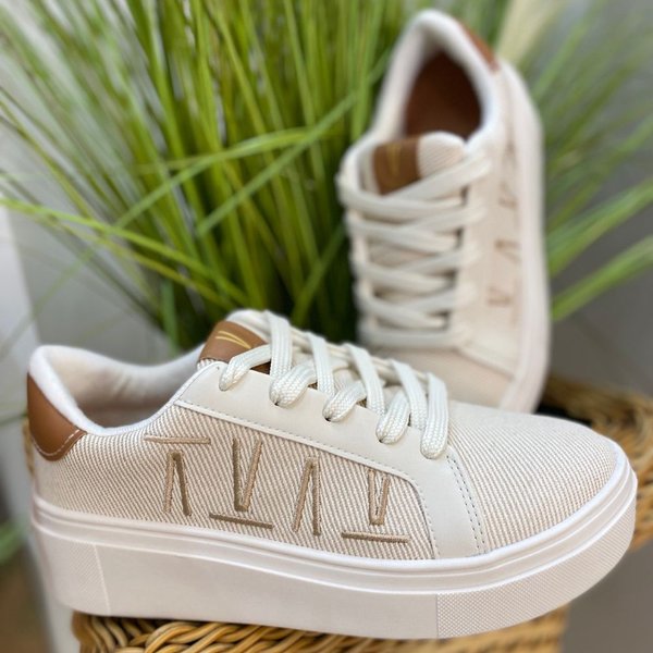 Tênis Feminino Casual CalÇado Feminino Vizzano Tênis Branco