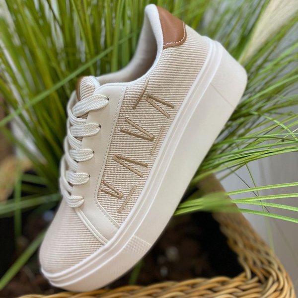 Tênis Vizzano Feminino Tenis Bege Feminino TENIS CASUAL FEMININO