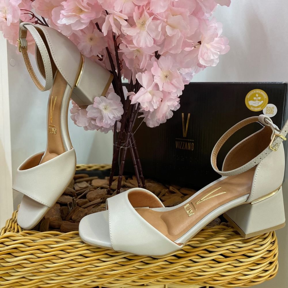 SANDALIA SALTO BLOCO VIZZANO 6428.143 - CINZA
